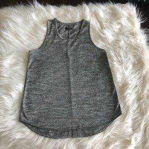 Rag & Bone Silver Grey Metallic Linen Tank Size L